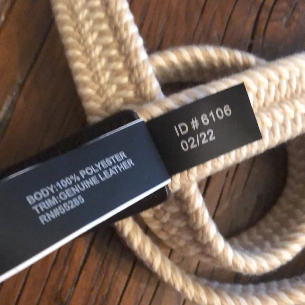 Express Camel Two Tone Woven Web Belt Size 30/32